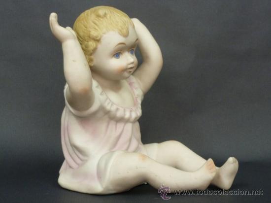 Vintage: FIGURA DE BISCUIT, BEBE SENTADO - Foto 2