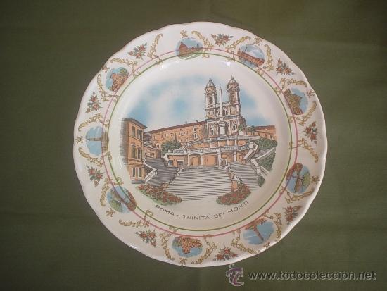 Vintage: PLATO DECORATIVO PORCELANA RDO ROMA - TRINIDAD DEL MONTE