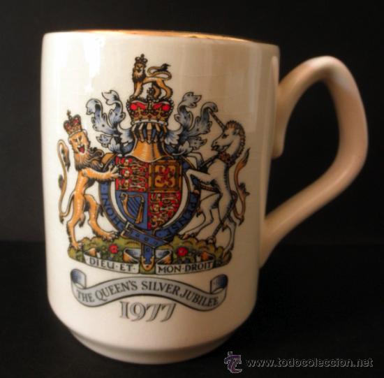 Vintage: MUG TAZA THE QUEEN&acute;S SILVER JUBILEE 1977 * SADLER ENGLAND