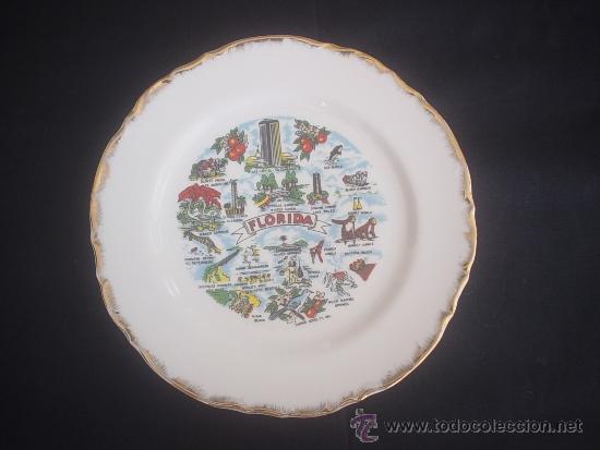 Vintage: PLATO DECORATIVO PORCELANA RDO FLORIDA