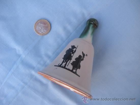 Vintage: CAMPANA CER&Aacute;MICA CON QUIJOTE Y SANCHO PANZA