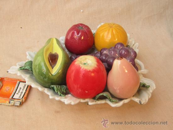Vintage: CENTRO CON FRUTAS EN PORCELANA