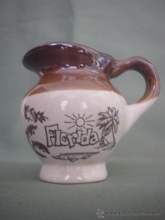 Vintage: JARRITA CER&Aacute;MICA ESMALTADA RDO FLORIDA