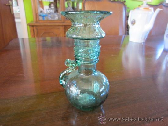 Vintage: jarron cristal verde - Foto 1