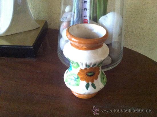 Vintage: JARR&Oacute;N DE CER&Aacute;MICA VIDRIADA 10,5  CM DE ALTO