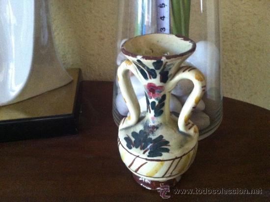 Vintage: VIOLETERO  DE CER&Aacute;MICA VIDRIADA ANTIGUO
