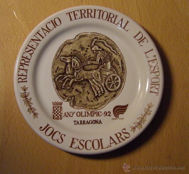 Vintage: Plato Representaci&oacute; territorial de l'esport, Jocs Escolars, Any olimpic 92.