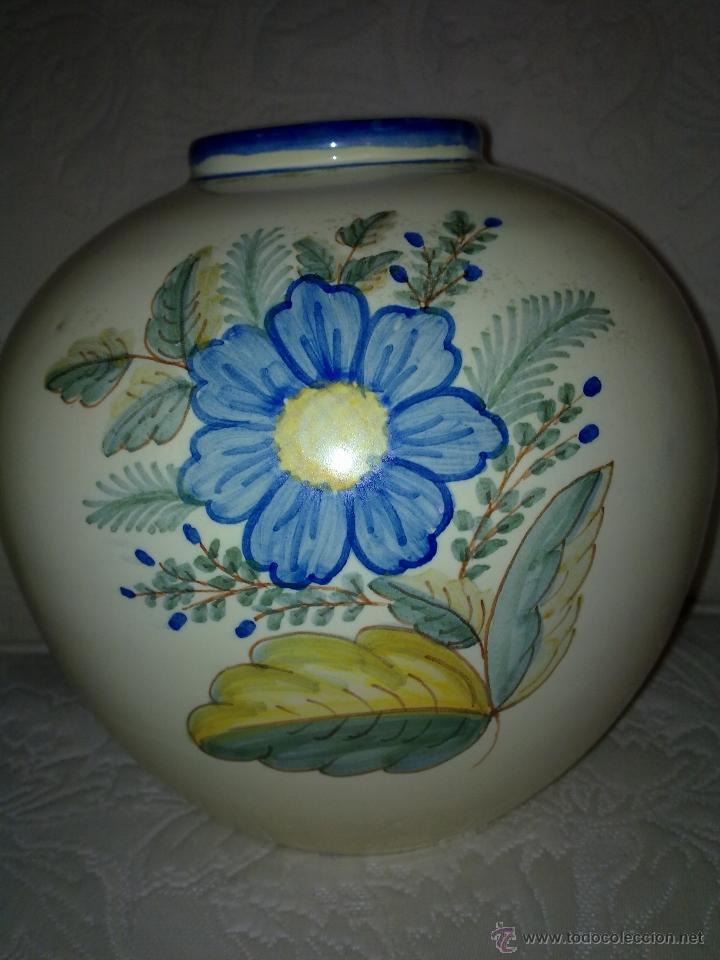 Vintage: JARRON CERAMICA DE ALCORA O MANISES, CON MARCAS EN LA BASE