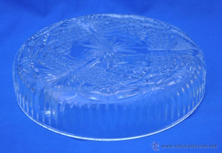 Vintage: Bandeja de cristal tallado. - Foto 2