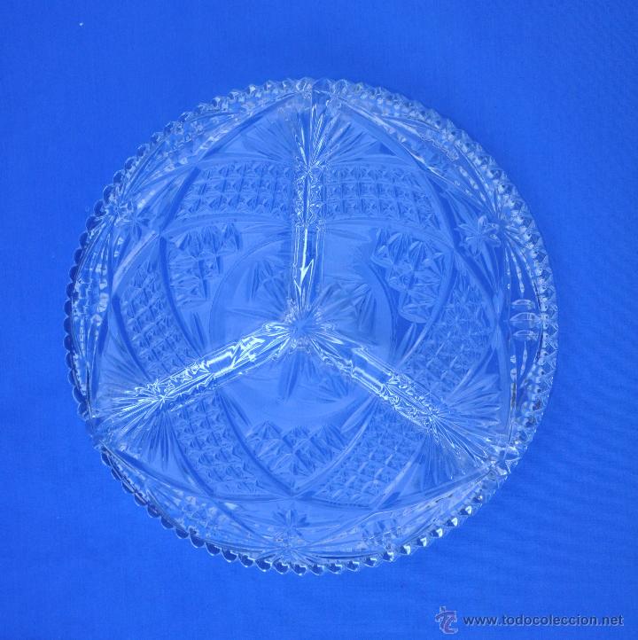 Vintage: Bandeja de cristal tallado. - Foto 6