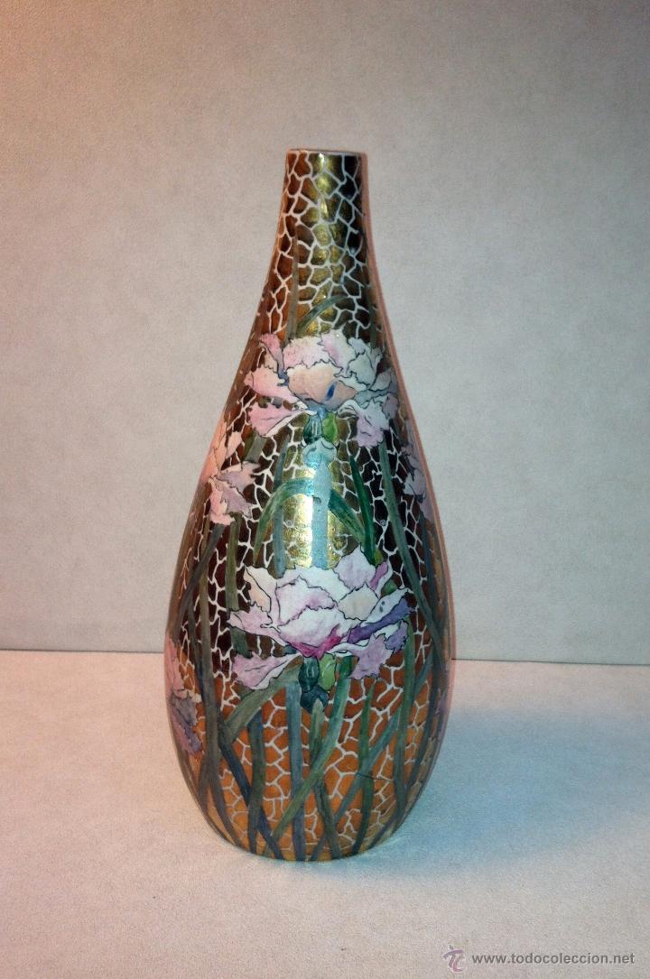 Vintage: FLORERO CERAMICA POLICROMADA JESUS SANTOS A&Ntilde;O 1957