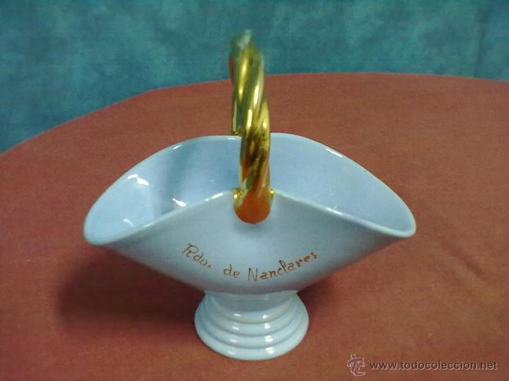 Vintage: CESTO CENTRO PORCELANA C.A. PANCORBO BURGOS RECUERDO DE NANCLARES