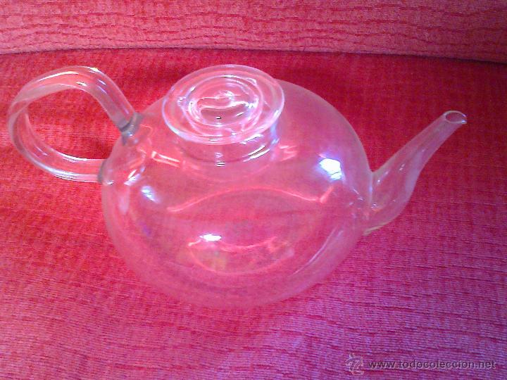 Vintage: ANTIGUA TETERA DE CRISTAL - Foto 2
