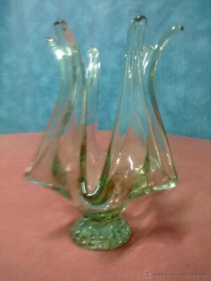 Vintage: IRREGULAR JARRON CRISTAL SOPLADO - Foto 2