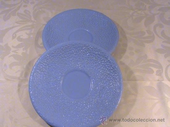 Vintage: Dos platos azules de porcelana VIsta alegre (Portugal)