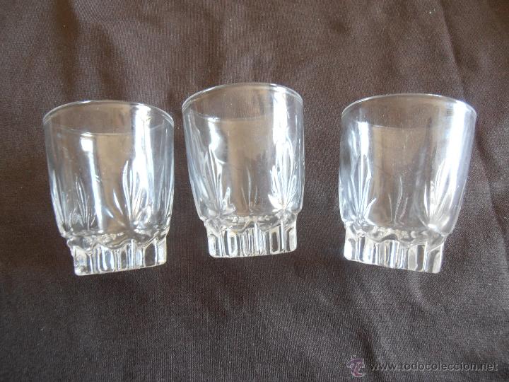 Vintage: 6 VASOS CHUPITOS, DE VIDRIO - Foto 2