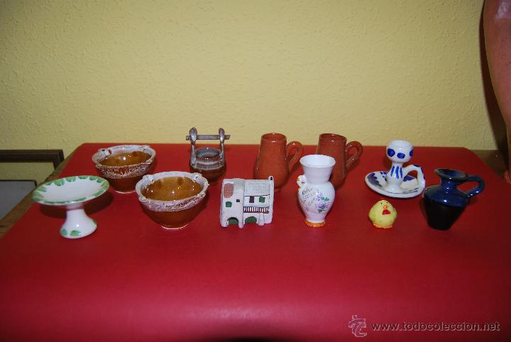 Vintage: LOTE DE ONCE MINIATURAS DE CER&Aacute;MICA