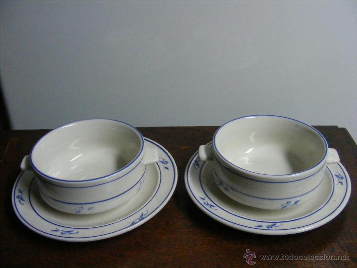 Vintage: LOTE 2 TAZAS + 2 PLATO