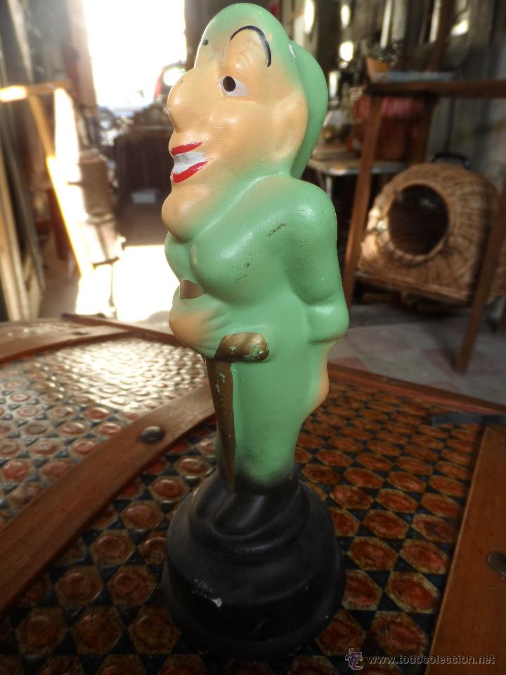 Vintage: FIGURA CERAMICA PORCELANA MUY RARO VIEJA VERDE !!! DECO VINTAGE