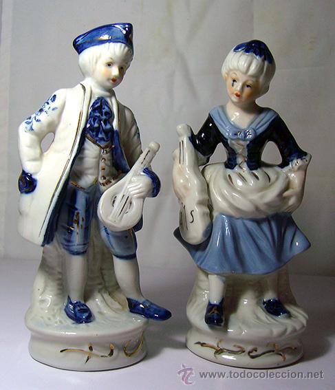 Vintage: JUEGO PAREJA INGLESA DE PORCELANA . 19 CENTIMETROS