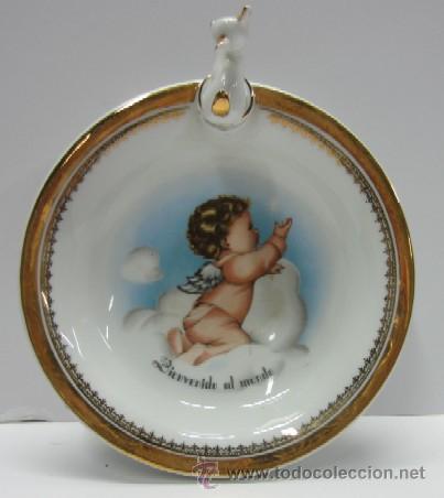 Vintage: PLATO TERMO DE PORCELANA A&Ntilde;OS 60