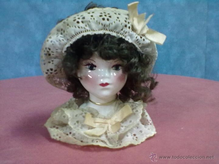 Vintage: CABEZA BUSTO PORCELANA
