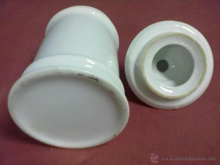 Vintage: ALBARELO TARRO CON TAPA POLVERA DECORADA - Foto 3