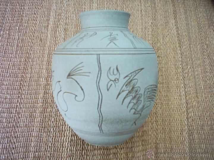 Vintage: JARR&Oacute;N DE CER&Aacute;MICA DE ELENA VAZQUEZ / EL&Iacute;AS &Aacute;LVAREZ, SOMO, CANTABRIA. 20 Cm.