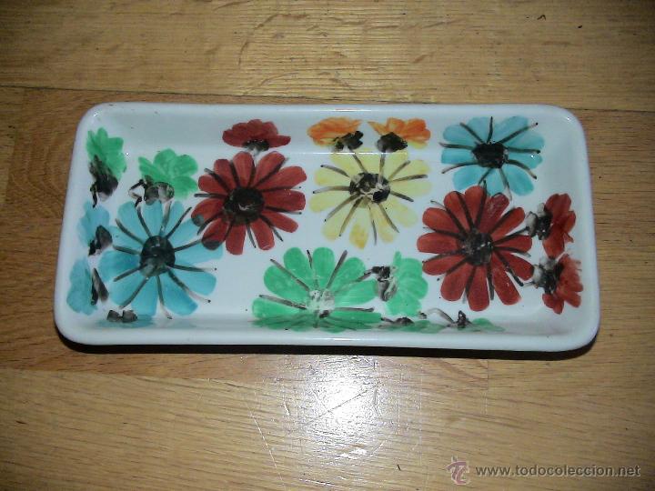 Vintage: BONITA BANDEJA DE CERAMICA PINTADA A MANO A&Ntilde;OS 60