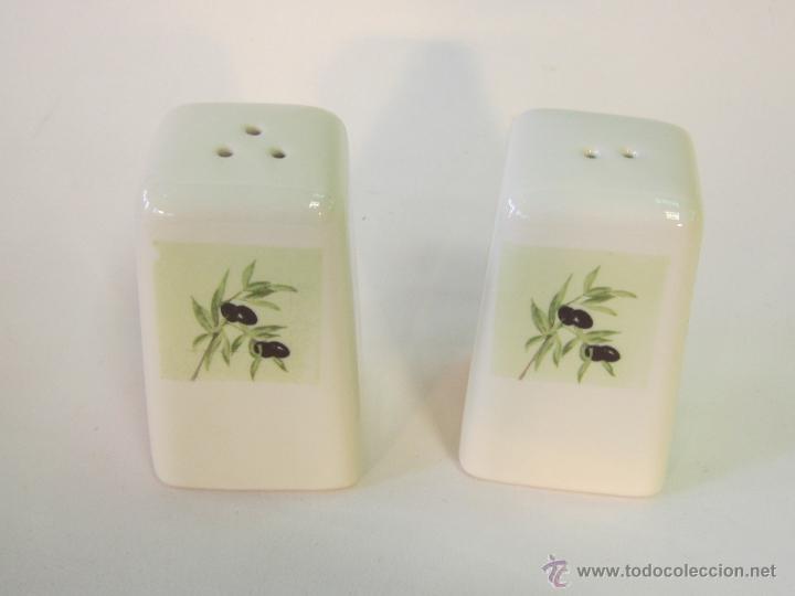 Vintage: PAREJA DE SALEROS EN CERAMICA