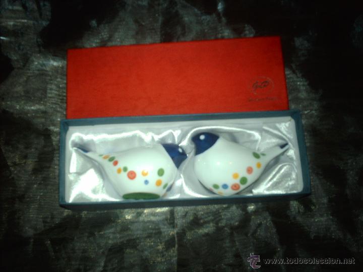Vintage: CONJUNTO DE PAJAROS DE PORCELANA EN SU CAJA giordano di ponzano PRECIOSOS