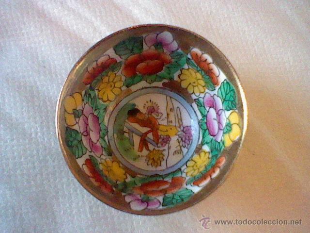 Vintage: taza vaso chino con sello en la base muy ligero ver fotos 5 cms diametro *C23