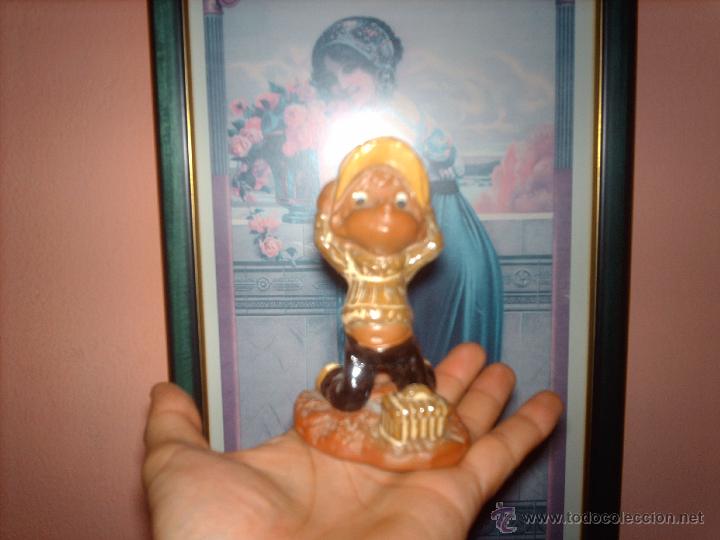 Vintage: ORIGINAL FIGURA NI&Ntilde;O RATERO CERAMICA ESMALTADA MADE IN JAPAN