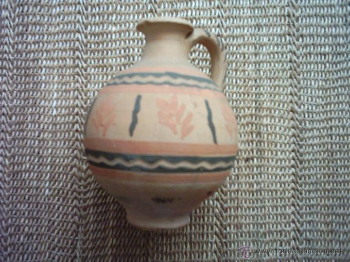 Vintage: C&Aacute;NTARO DE BARRO DE PRIEGO, CUENCA. 15 Cm. A&Ntilde;OS 70.