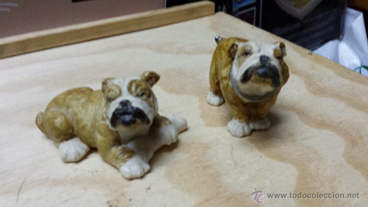 Vintage: PAREJA DE PERROS BULLDOG EN CERAMICA