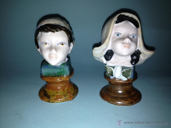 Vintage: 2 bustos. porcelana antigua Ram&oacute;n Ingl&eacute;s