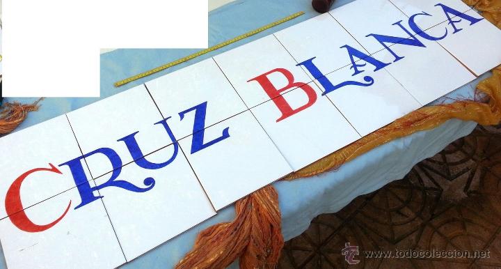 Vintage: PRECIOSO MOSAICO CRUZ BLANCA