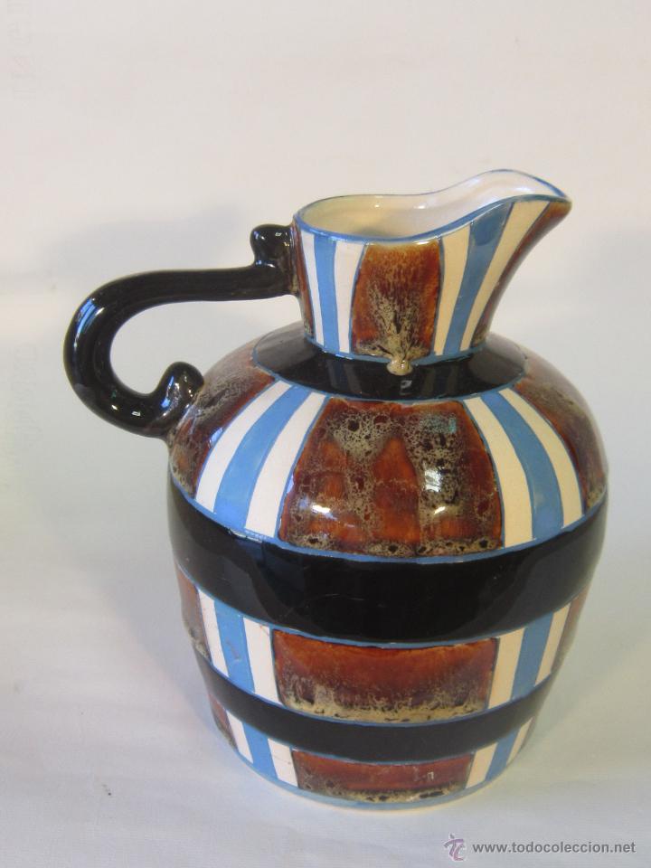 Vintage: jarra en ceramica esmalta y vidriada