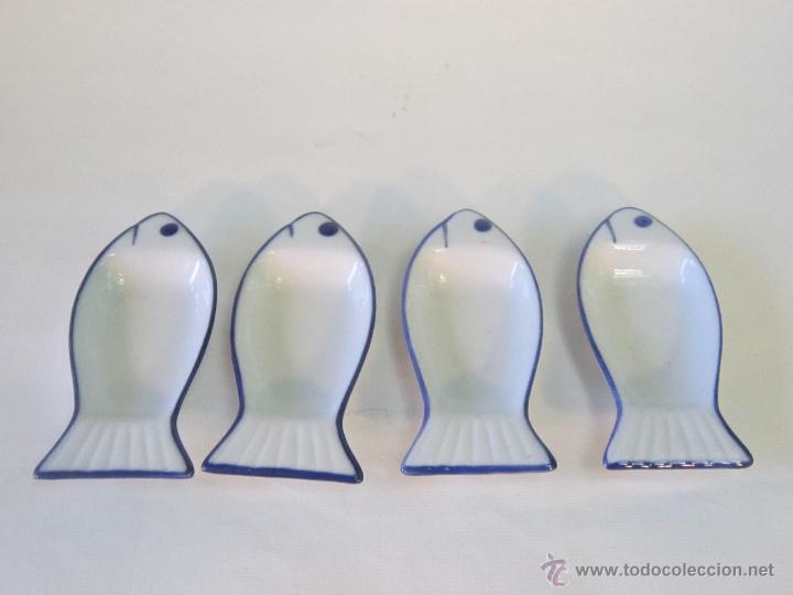 Vintage: 4 PLATOS DE APERITIVOS EN CERAMICA