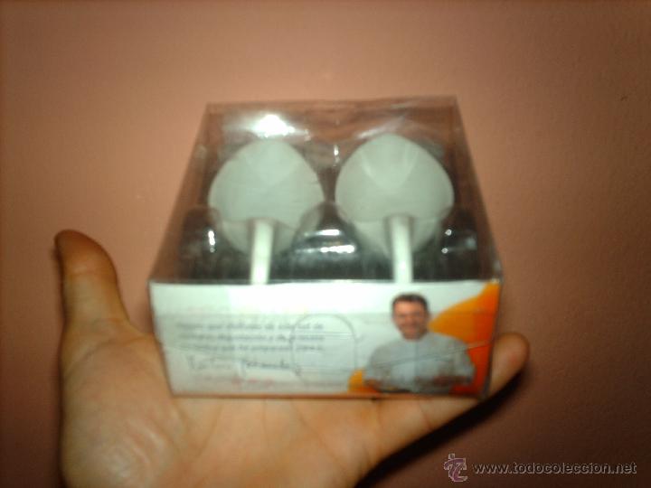 Vintage: PAREJA DE CUCHARAS DEGUSTACION DE MARTIN BERASATEGUI. 11 X 4 CM. NUEVAS EN SU CAJA