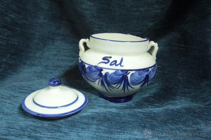 Vintage: SALERO DE PORCELANA, CON TAPA  -REF101-