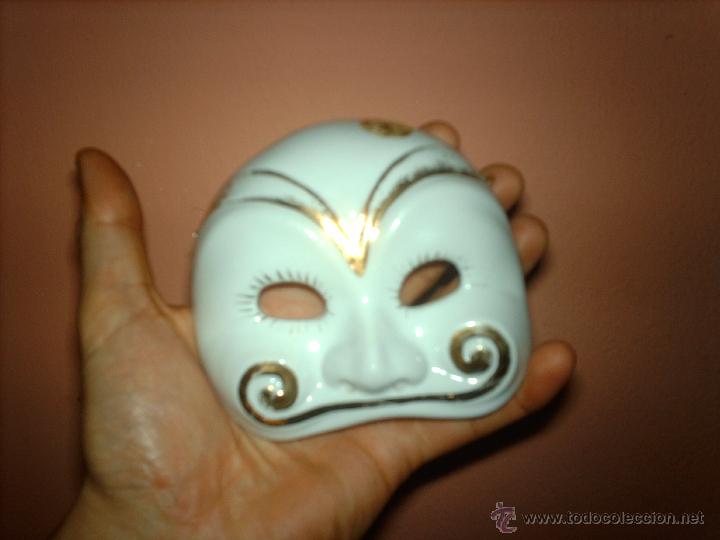 Vintage: PEQUE&Ntilde;A MASCARA PORCELANA SV DECORADO A MANO