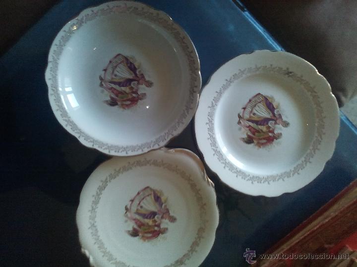 Vintage: 3 platos porcelana opalor paris a&ntilde;os 50