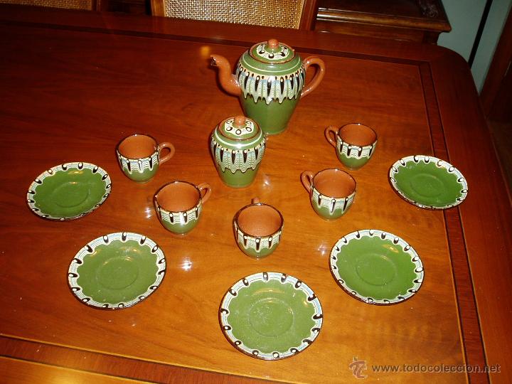 Vintage: Juego de T&eacute; en loza esmaltada
