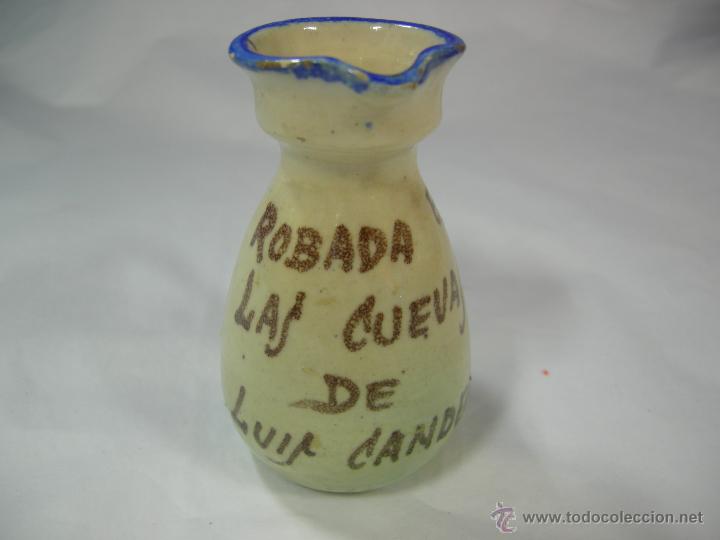 Vintage: PEQUE&Ntilde;A JARRA DE PUBLICIDAD ROBADA EN LAS CUEVAS DE LUIS CANDELAS - A&Ntilde;OS 60-70