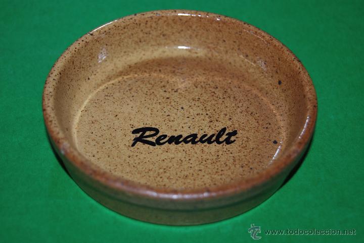 Vintage: CENICERO DE BARRO CON PUBLICIDAD DE RENAULT - ASO - CER&Aacute;MICA DE VALDEMORILLO - MADRID