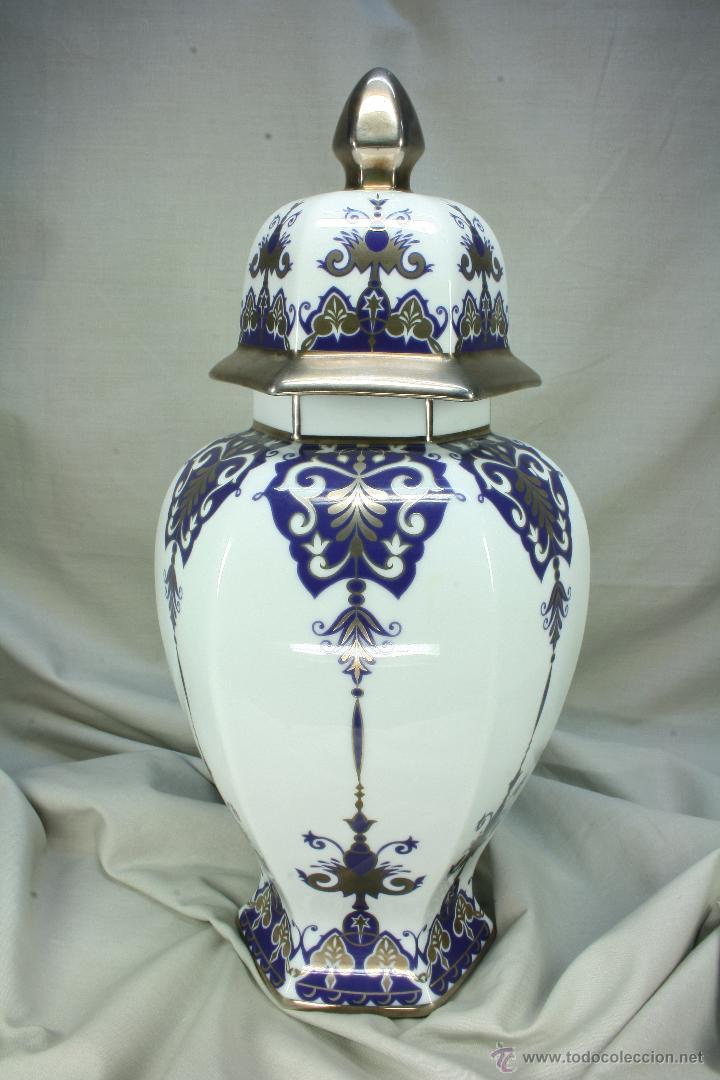 Vintage: Tibor Casa Bohemia. Incrustacion plata. Porcelana espa&ntilde;ola.