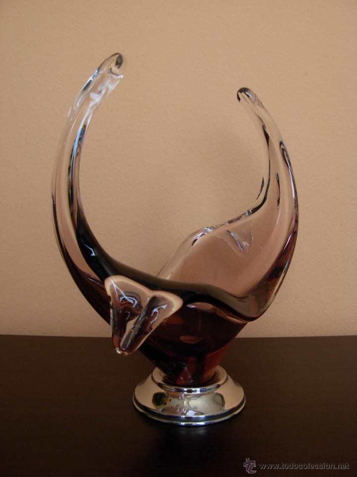 Vintage: Peque&ntilde;o centro de mesa de cristal - Foto 3