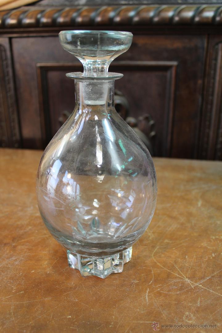 Vintage: botella licorera en cristal - Foto 1