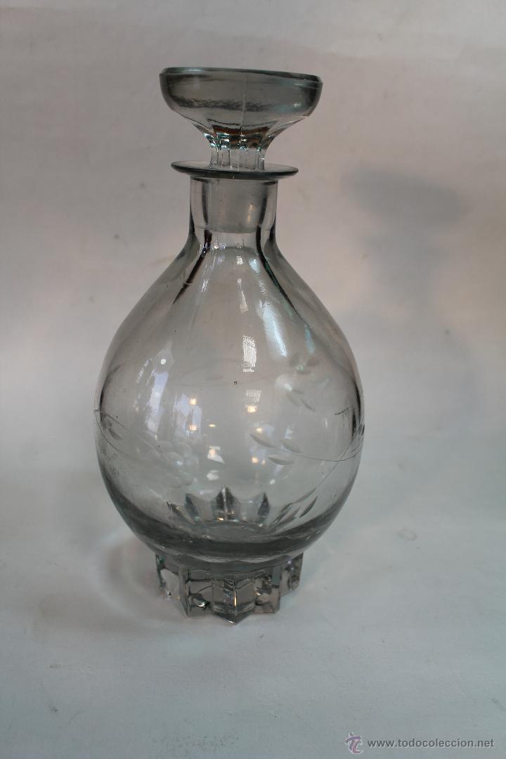 Vintage: botella licorera en cristal - Foto 3